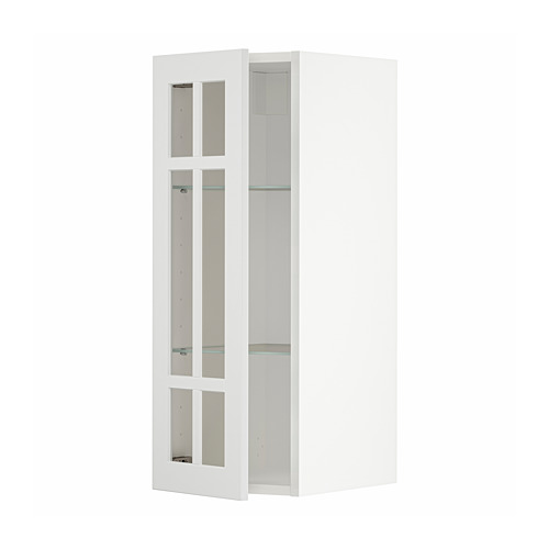 METOD, armario pared con estantes y puerta de vidrio 1 de 2 open dialog