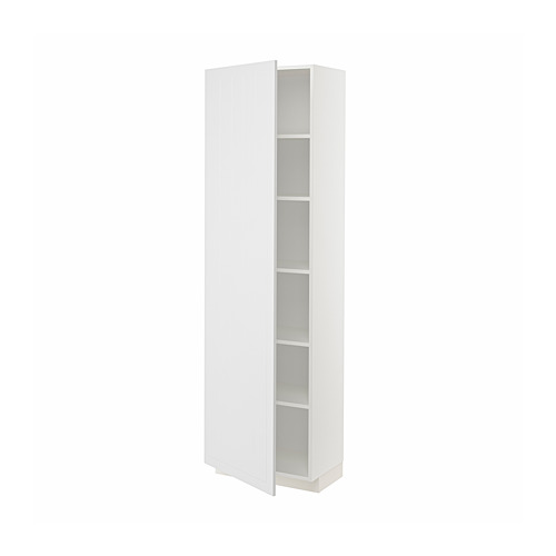 Mueble columna METOD blanco, diseño minimalista, estantes ajustables.