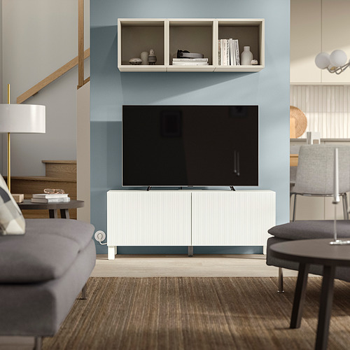 BESTÅ, mueble TV con puertas. 2 de 4 open dialog