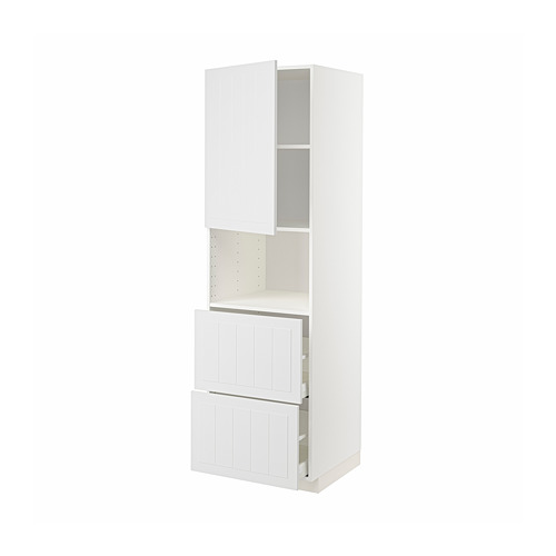 Mueble de cocina METOD blanco con armarios y cajones.
