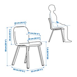 Ilustración de medidas - SKÅLSTA silla