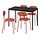 Select colour variation: black/Remmarn red-brown, 110x67 cm