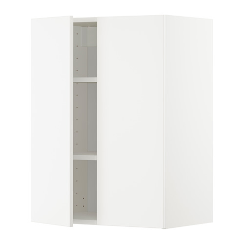 Mueble de cocina blanco METOD, diseño moderno y elegante, estantes ajustables, construcción sólida.