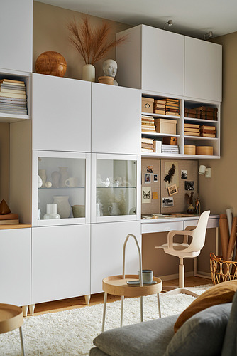 BESTÅ, storage combination w/glass doors 5 of 10 open dialog