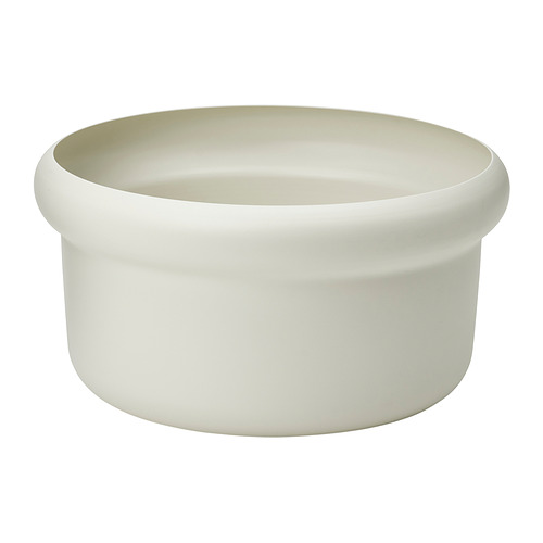 Jardinera MÅBÄRSBUSKE blanca resistente a las heladas, redonda y ligera.