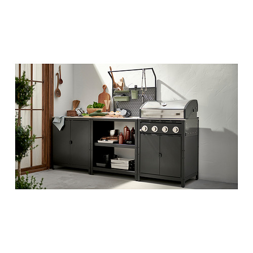 GRILLSKÄR, kitchen island w back panel 9 of 11 open dialog