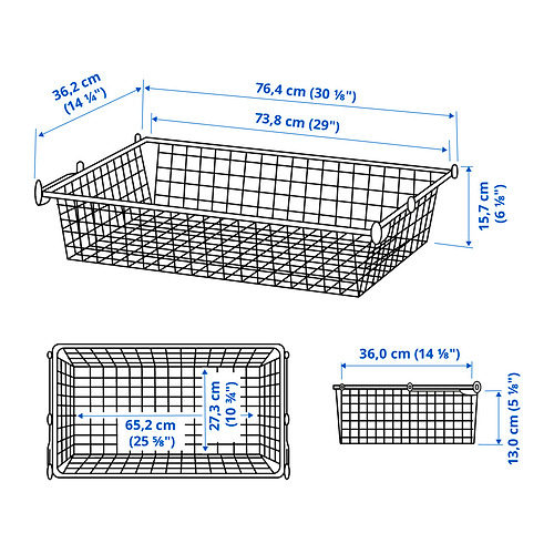 HJÄLPA, wire basket with pull-out rail 4 of 4 open dialog