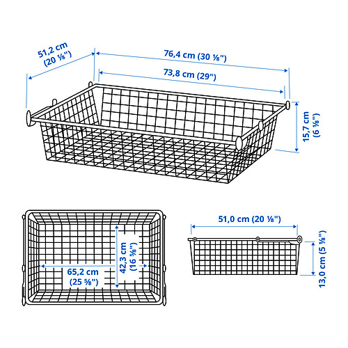 HJÄLPA, wire basket with pull-out rail 3 of 3 open dialog