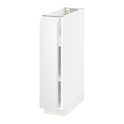 Un mueble de cocina METOD en color blanco con un diseño elegante y minimalista de forma alta y rectangular con puerta sin tirador.