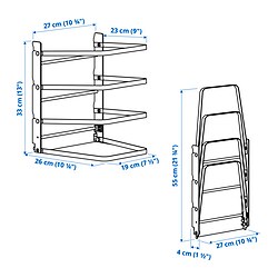 Measurement Illustration - SVARTABBORRE baking sheet rack