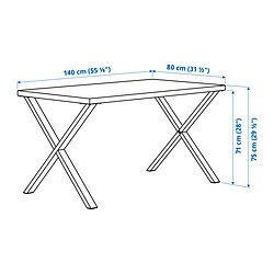 Ilustración de medidas - SKÅLSTA mesa