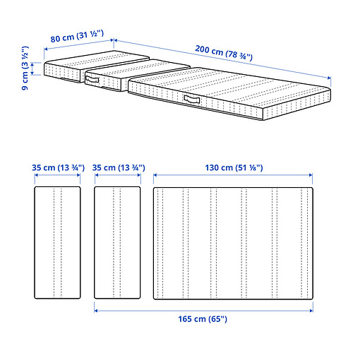 NATTSMYG, foam mattress for extendable bed 8 of 8 open dialog