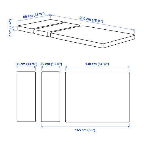PLUTTEN, foam mattress for extendable bed 4 of 4 open dialog