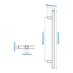 Measurement Illustration - KALLRÖR handle