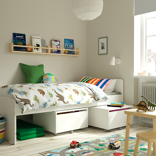 SLÄKT, bed frame with slatted bed base 3 of 4 open dialog
