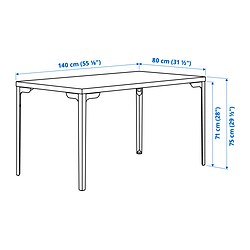 Ilustración de medidas - SKÅLSTA mesa de comedor