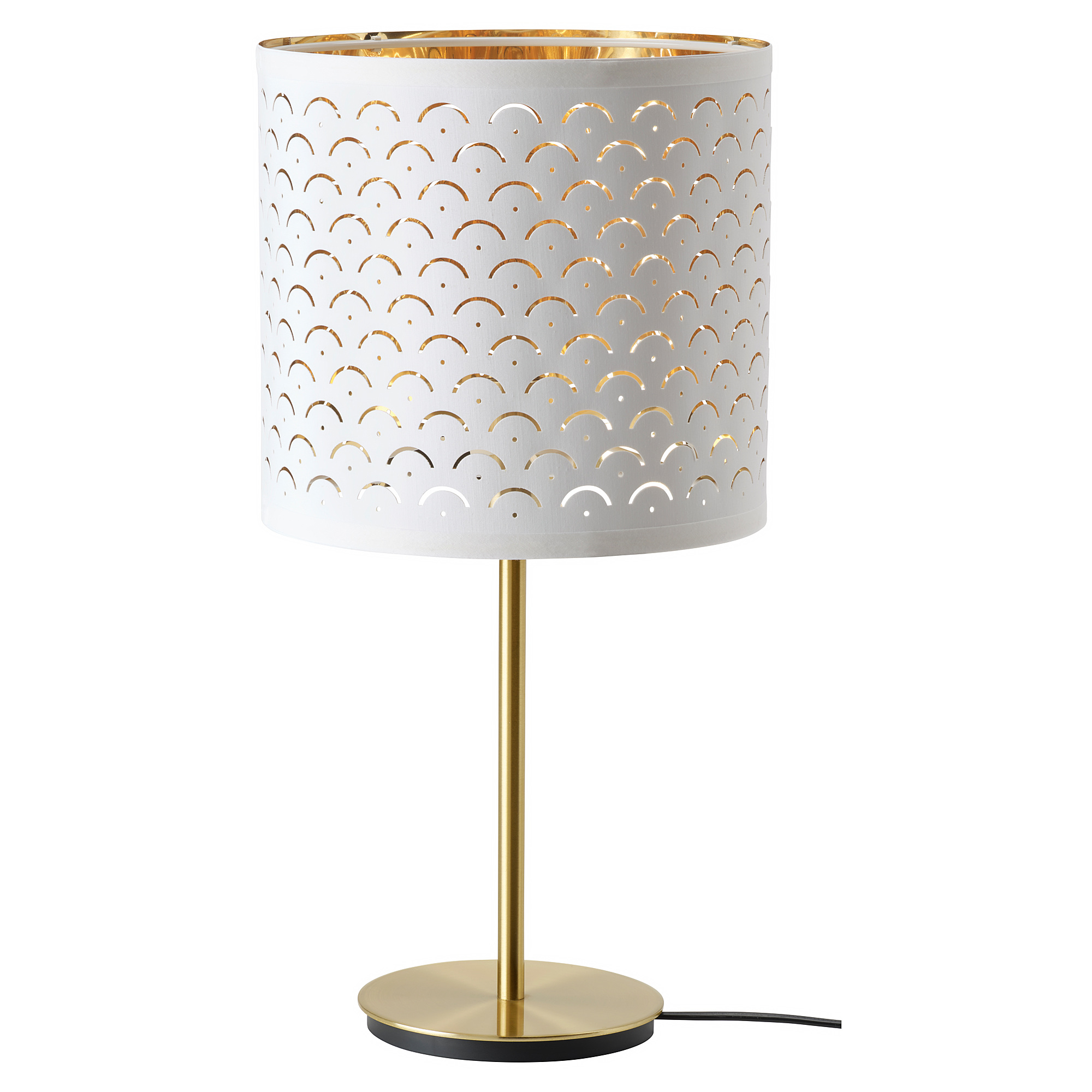 NYMÖ Pantalla para lámpara, blanco, color bronce, 24 cm IKEA NYMÖ Pantalla para lámpara, blanco, color bronce, 24 cm IKEA