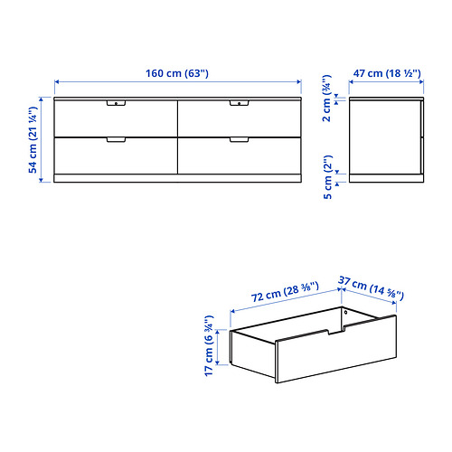 NORDLI, cómoda de 4 cajones 7 de 7 open dialog