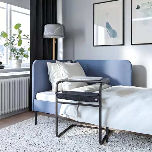 Mesa Auxiliar Gris Y Negro De Hormigón Estilo Urbano | Meses Sin Interés