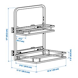 Measurement Illustration - UTRUSTA under-sink organiser