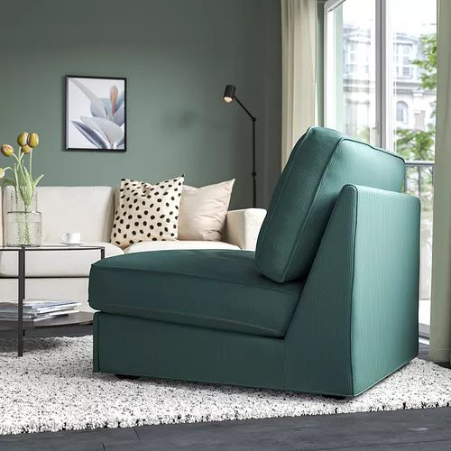 IKEA La Gomera KIVIK 1-seat sleeper sofa, kelinge grey turquoise