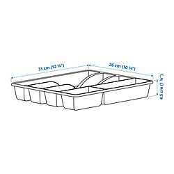Measurement Illustration - SMÄCKER flatware tray