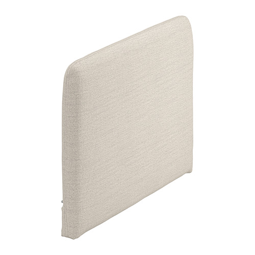Un cojín de silla SÖDERHAMN beige en tejido gunnared, rectangular con bordes redondeados.