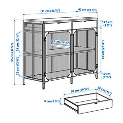 Measurement Illustration - FJÄLLBO Sideboard