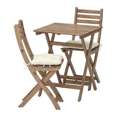 ASKHOLMEN mesa y 2 sillas de exterior
