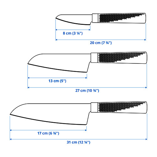 FÖRSLAG, 3-piece knife set 6 of 6 open dialog