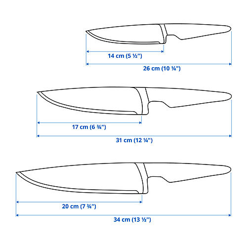 VÖRDA, 3-piece knife set 3 of 3 open dialog