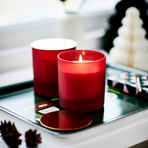 VINTERFINT, scented candle in glass with lid. 2 of 3 open dialog