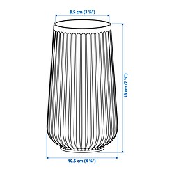 Ilustración de medidas - GRADVIS florero / jarrón