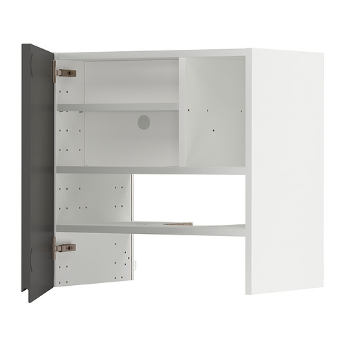 Mueble de cocina METOD con 2 estantes, 2 puertas, montado en la pared.