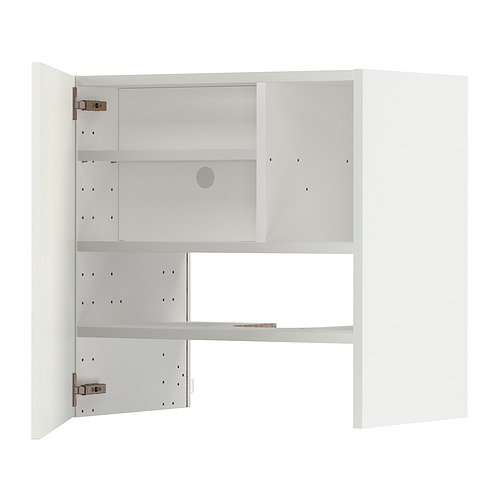 Mueble de cocina METOD, blanco. Tres estantes, ajustables. Marco robusto, diseño limpio.