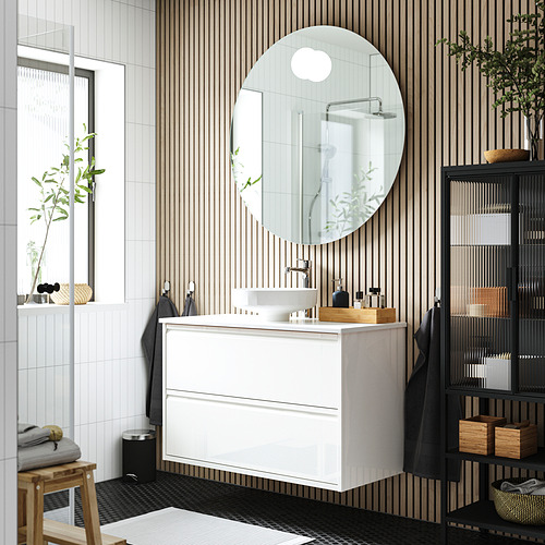 ÄNGSJÖN / LERSJÖN, Bathroom vanity with sink & faucet 2 of 8 open dialog