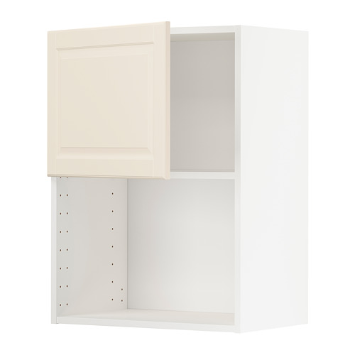 Mueble METOD, blanco roto, cuadrado, diseño de dos puertas con estantes ajustables.