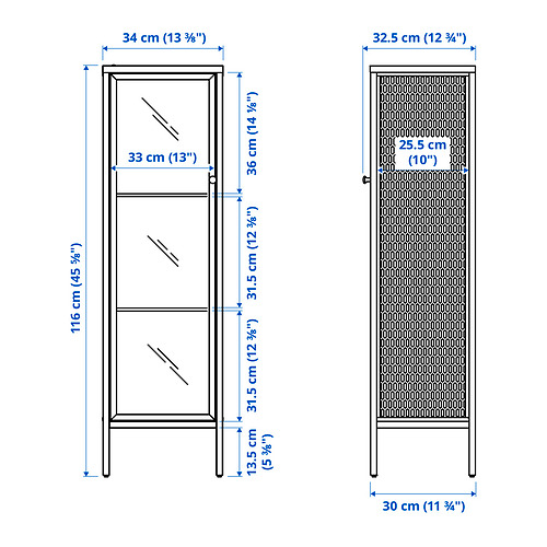 BAGGEBO, glass-door cabinet 11 of 11 open dialog