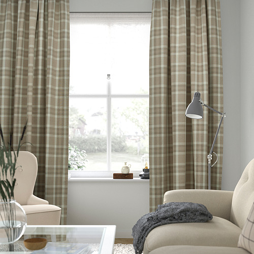 HÄGGVECKMAL, room darkening curtains, 1 pair. 3 of 7 open dialog