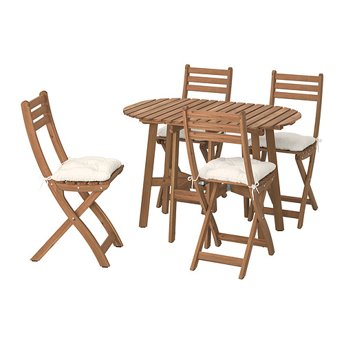 ASKHOLMEN, mesa plegable con 4 sillas exterior 6 de 6 open dialog