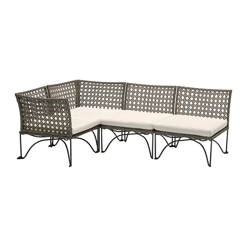 JUTHOLMEN, modular corner sofa 3-seat, outdoor 3 of 3 open dialog
