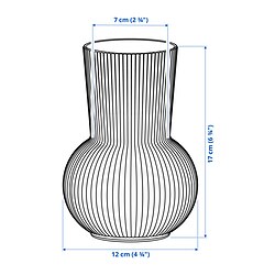 Ilustración de medidas - PÅDRAG florero / jarrón