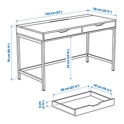 Measurement Illustration - ALEX desk