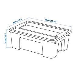 Measurement Illustration - SAMLA box with lid