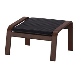 POÄNG, ottoman, Knisa black
