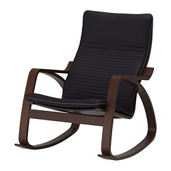 POÄNG, rocking chair, Knisa black