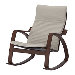 POÄNG, rocking chair, Knisa light beige