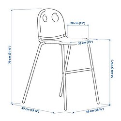 Measurement Illustration - VILDGÅS junior chair
