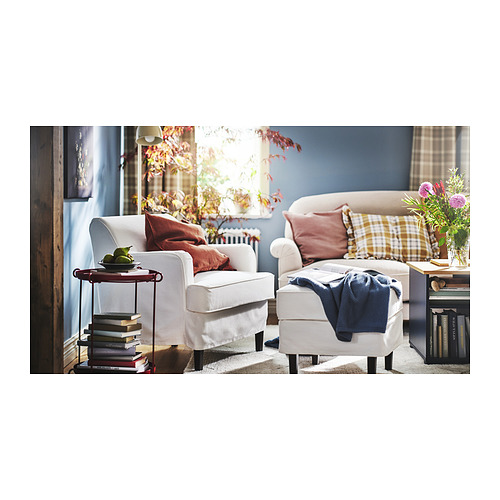 ROCKSJÖN, armchair with ottoman 5 of 7 open dialog