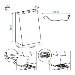 Ilustración de medidas - FIVELSBO extractor de pared